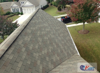 Clean roof shingles after roof cleaning