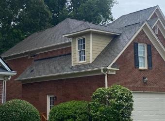 Clean shingle roof after roof cleaning