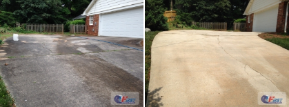 Residential pressure washing service . before and after Images