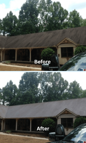 roof cleaning before and after. Roof Cleaning Service in Atlanta